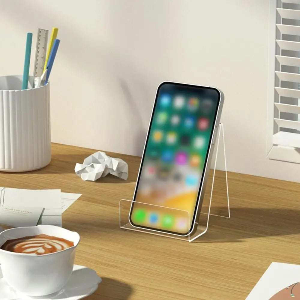 High Quality Acrylic Book Holder Transparent Multi Functional CD Display Rack Portable Mobile Phone Support School Office Quake