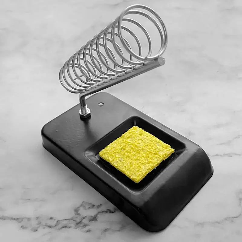 Soldering Iron Stand Portable Holder Soldering Tin Stand with Welding Cleaning Sponge Electric Soldering Iron Accessories Quake A2