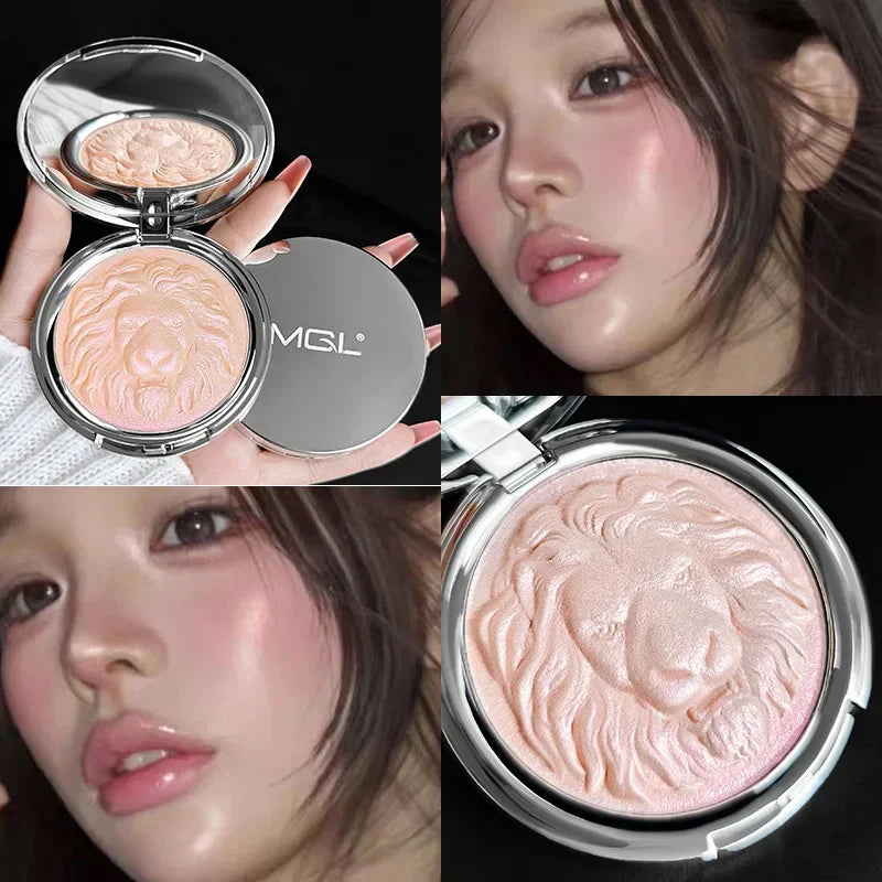 MGL Lion Head High-Gloss Powder, Potato Puree, Shimmer Atmosphere, Pearlescent Fine-Shimmer Ginger color:03 Quake