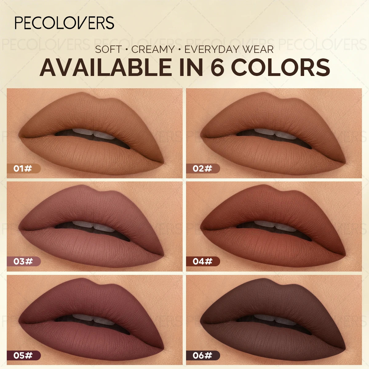 Brown Tube Slanted Lip Liner, Outlines The Lip Contours, Plump and Charming, Waterproof, Essential for Dates, Lip Cosmetic Quake