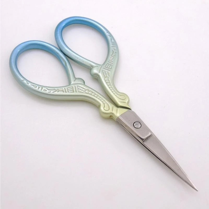 Small Embroidery Scissors Stainless Steel Scissors with Ergonomic Handle For Sewing Needlework Fabric Paper Cutting K1KF Quake