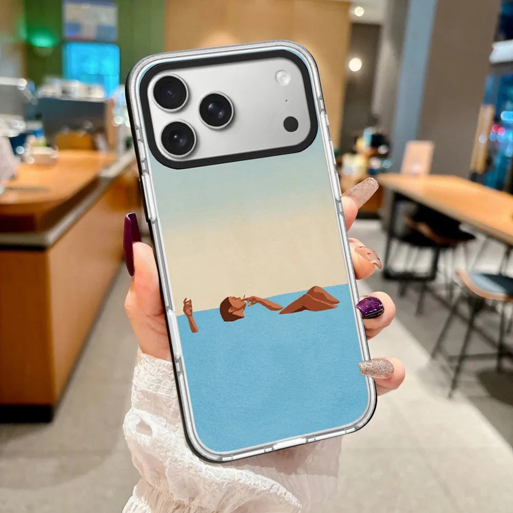 6090681 White Border Magnetic Phone Case Cover for IPhone 13 14 15 16 17 18 Pro Max Case Quake