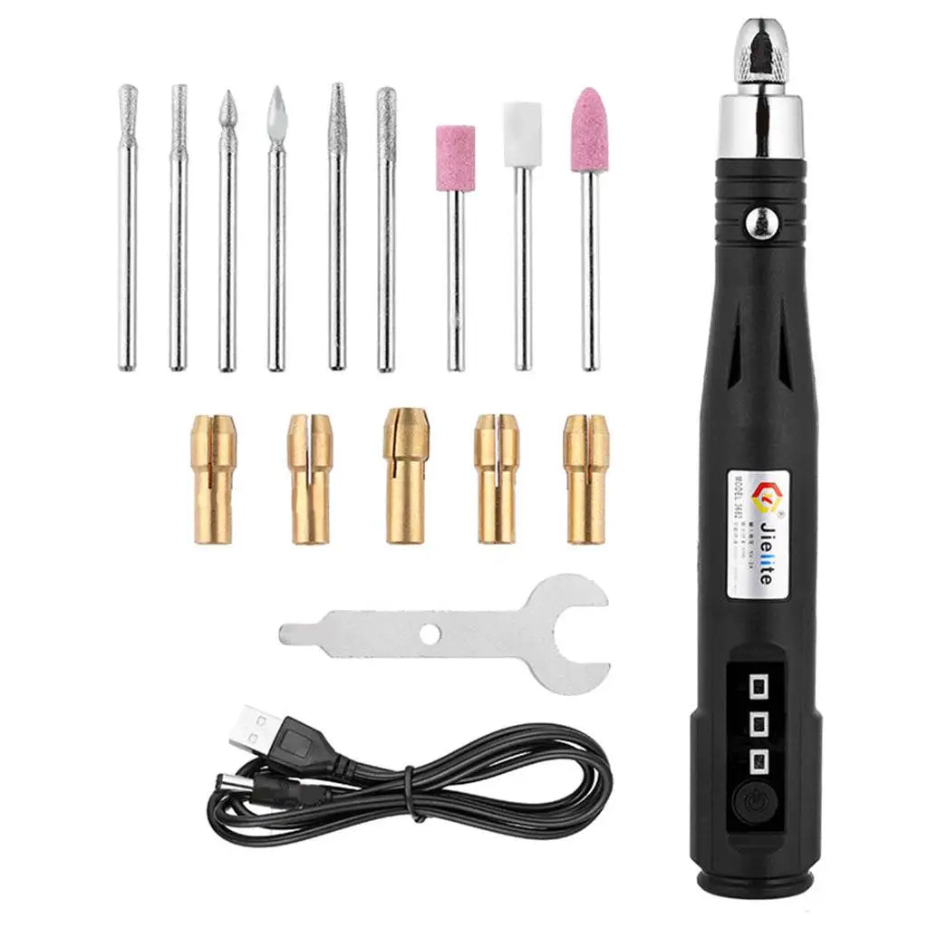 Mini Sander Grinder Kit 3-speed Rotary Polishing Pen Tool for Art Carving DIY Jewelry and Glass Quake PackageA 100V-127V US Plug
