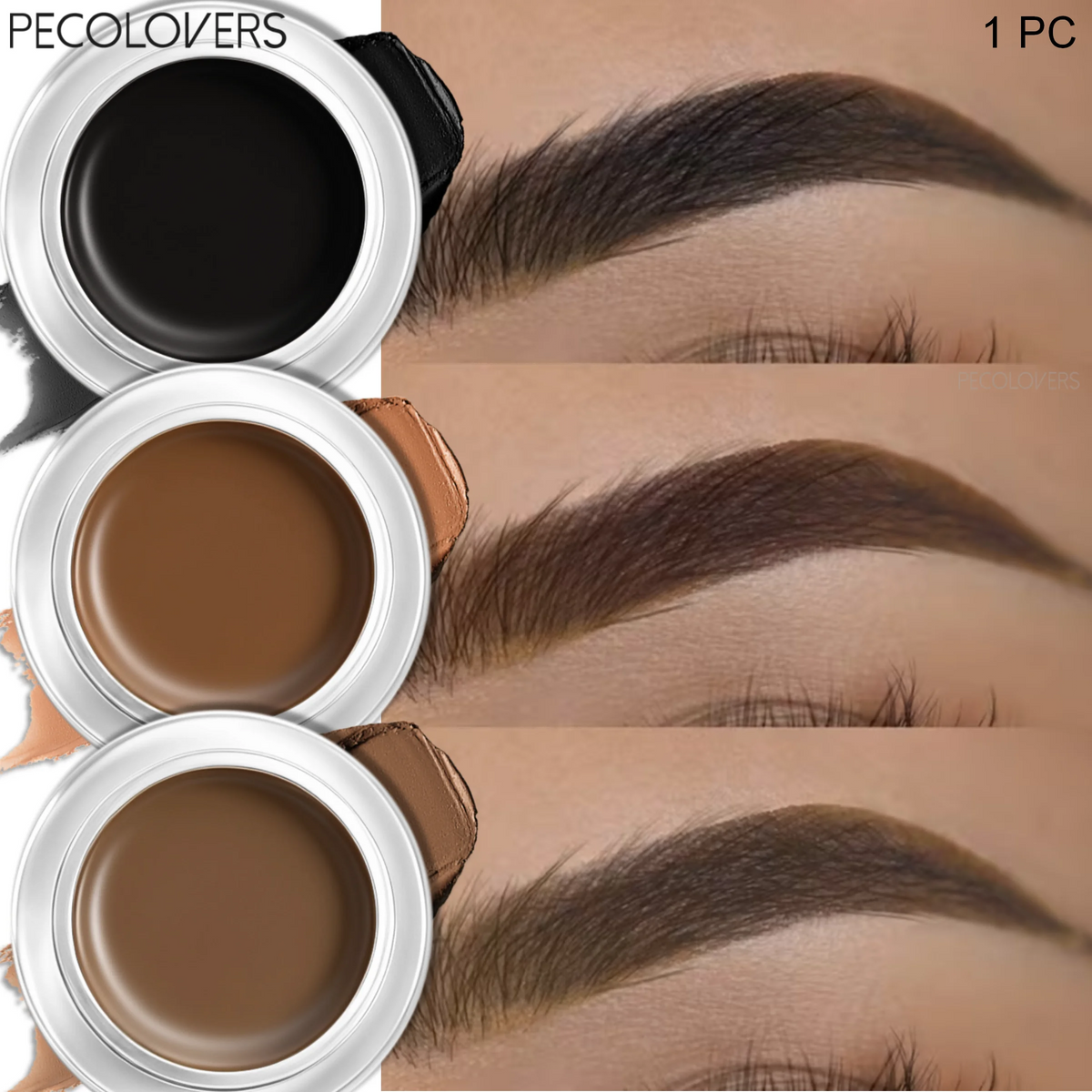 1Pc Creamy Solid Brow Styling Wax Natural Fluffy Brow Gel Smudge Proof Long Lasting Hold Buildable Tint Eyebrow Makeup for Daily Quake