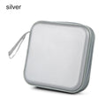 40 Disc Bags Wallet Album Holder Double-side Storage Sleeve CD DVD Case Organizer Quake silver