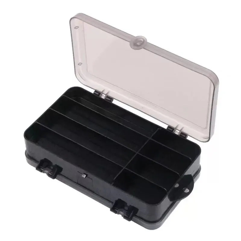 P-Type Double-Sided Open Box, Double-Layer Fishing Hook Accessory Storage Box, Portable Outdoor Fishing Supplies Lure Box Quake Heihezi