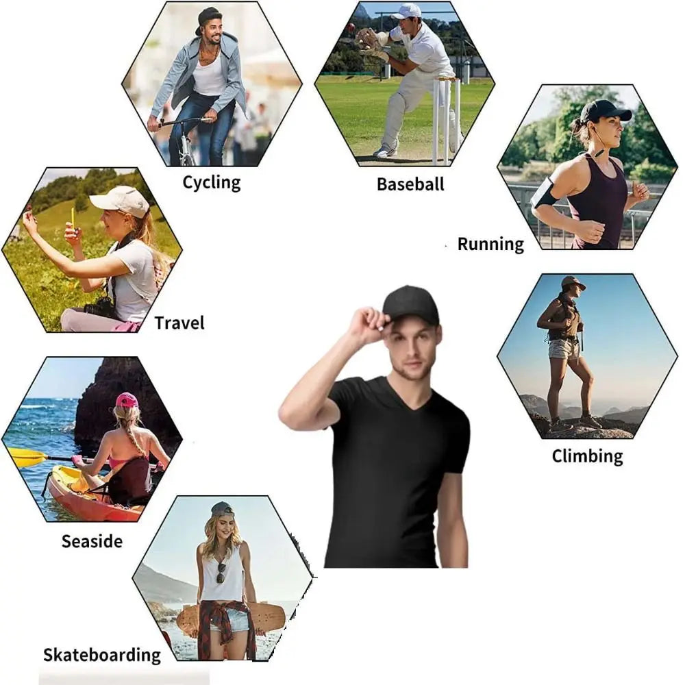 Casual UV Protection Adjustable Peaked Cap Sports Cap Cotton Baseball Cap Summer Hat Quake