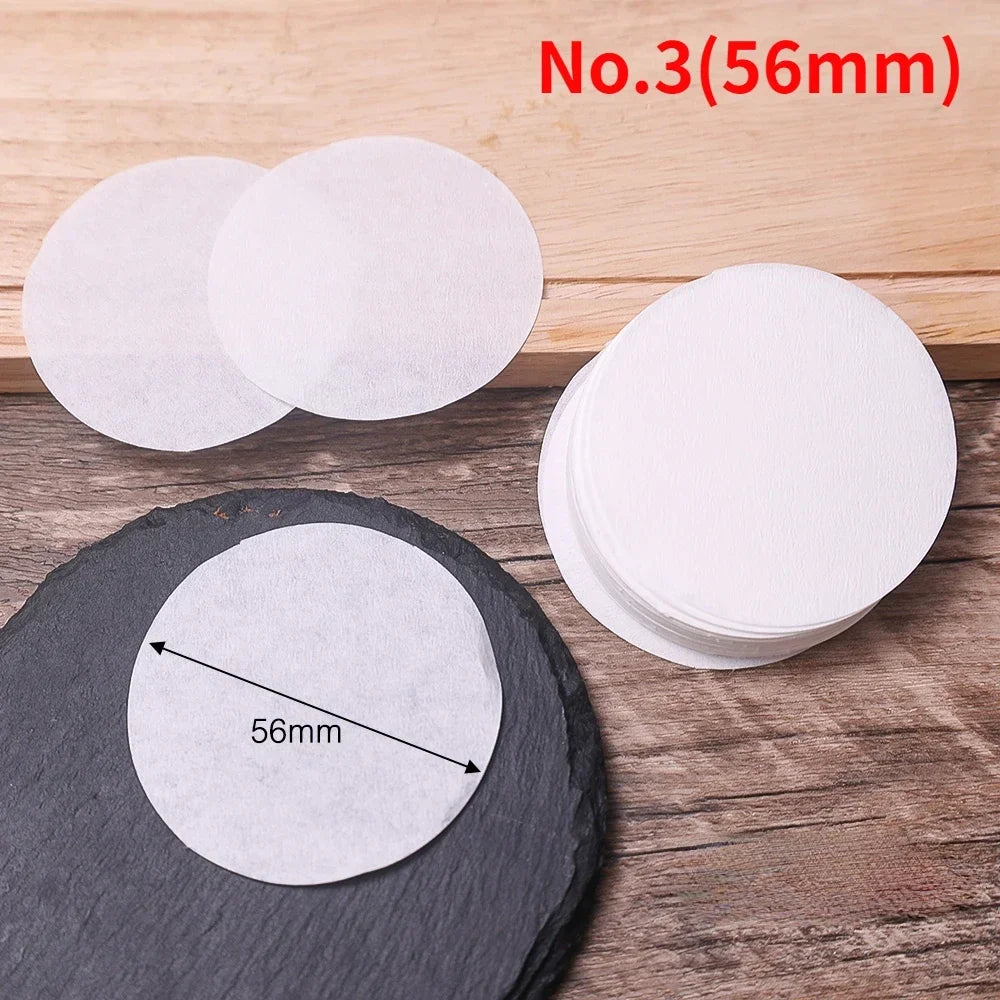 Coffee Filter Paper Round Disposable Wood Pulp Paper for Espresso Coffee Maker Filter Circular Hand-poured Coffee Filter Tools Quake White(56mm) 400PCS