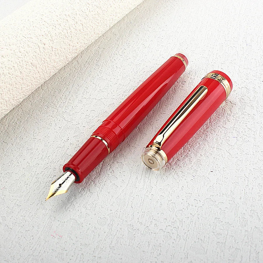 Jinhao 82 Fountain Pen Golden Clip EF/F/M Nib Acrylic Ink Pen Luxury Writing Pens for Stationery Business Office School Supplies Quake