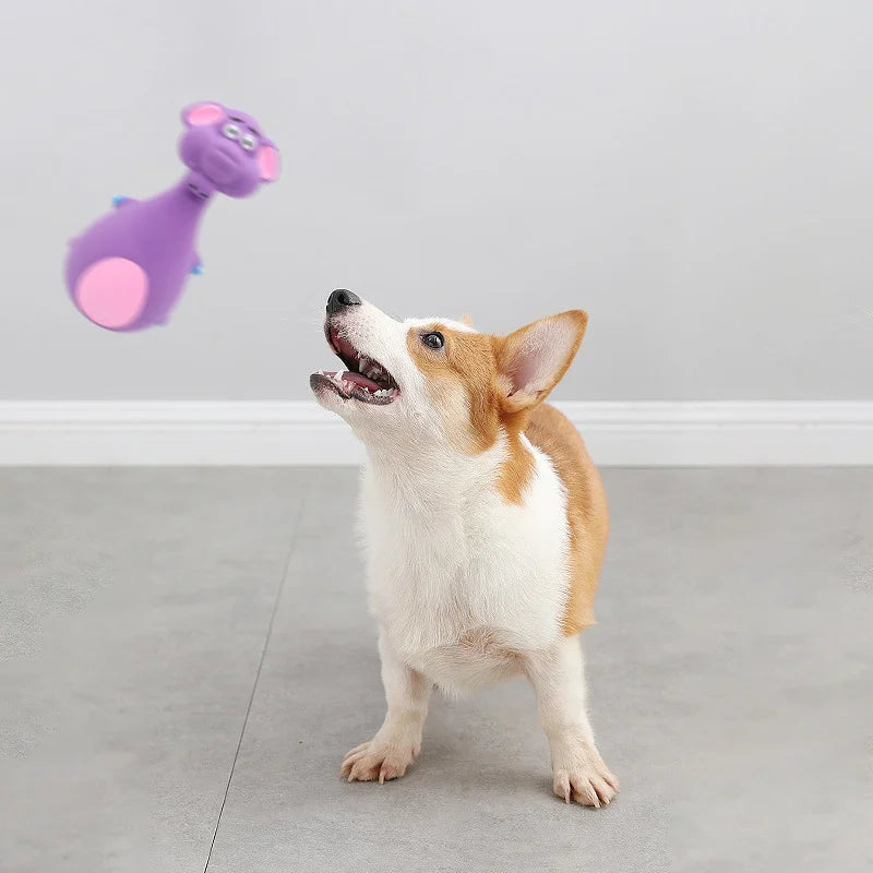 Soft Rubber Chew Toys Four Styles Squeaky Interactive Throwing Toys Cute Fun Pet Toys Quake