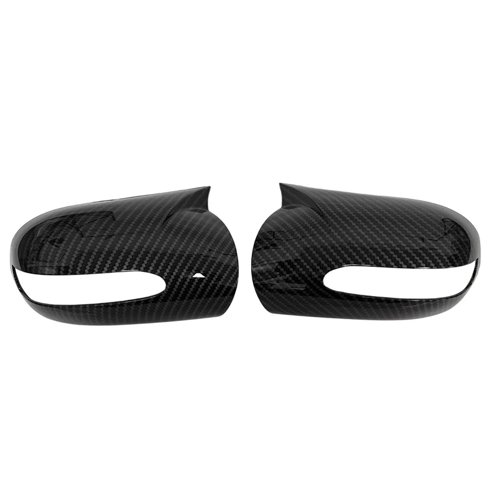 For Mercedes-Benz E-class W211 E320 C-class W203 C230 C240 Car Sticker Rearview Side Mirror Cover Wing Cap Exterior Case Trim Quake Carbon