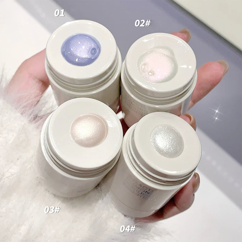 Pearlescent Diamond Liquid Highlighter Contour High Gloss Finish Luminizer Makeup Gel Face Body Brighten Glitter Natural Contour Quake