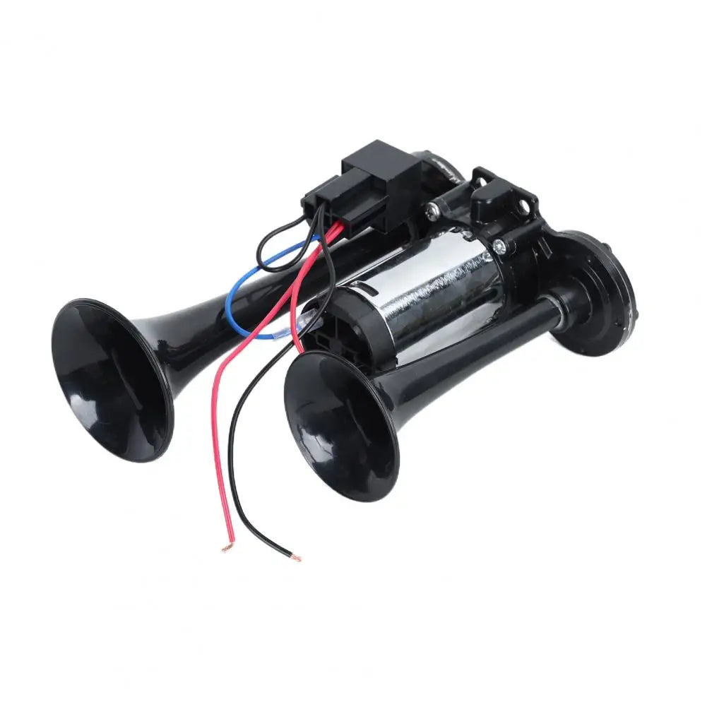 Truck Horn Powerful Truck Train Horn Kit with Dual Trumpets Compressor for Universal Installation Super Loud Air for Vehicles Quake