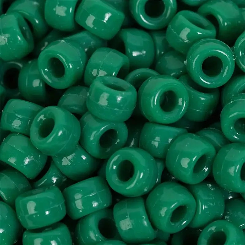 100pcs Colorful Hair Braiding Beads Acrylic Big Hole Beads Pony Hair Beads Jewelry Making Bracelet Necklace Styling Accessories Quake 10