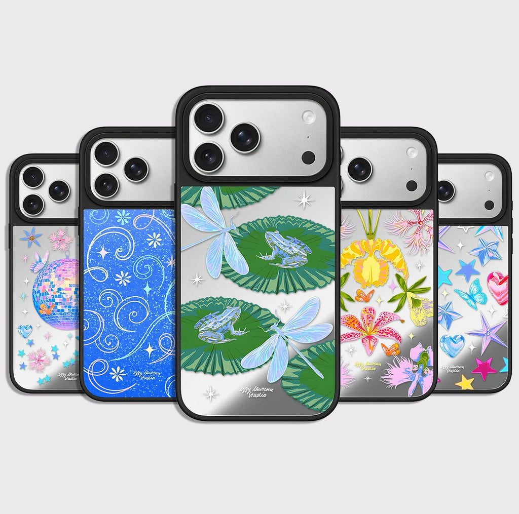 Dragonfly Star Pattern Mirror Surface Magnetic Phone Case Cover for IPhone 13 14 15 16 17 18 Pro Max Case Quake
