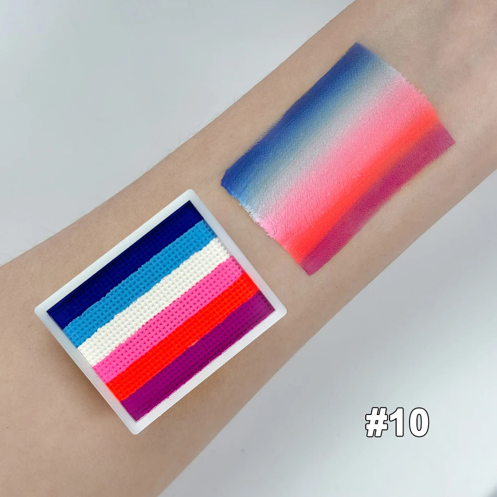 8G 12 Color Water Monochromatic Face Body Painting Palette Festive Washable face and body paint Makeup Costume Body Partie Quake 10