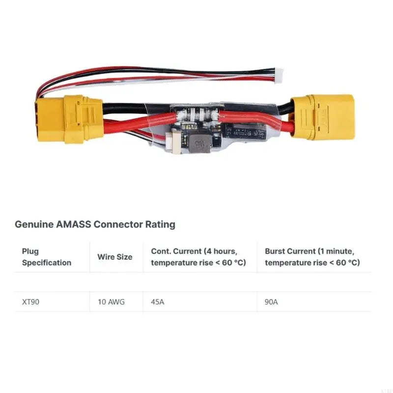 XT90 UAV Power Module with Up to 120A Current Measurement, 2-12 Cell Battery Input, and Preassembled Component Assembly K1KF Quake
