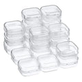 100/1PCS Mini Plastic Storage Box Transparent Dustproof Jewelry Container Portable Earring Ring Earplugs Packaging Storage Box Quake Clear 1PC