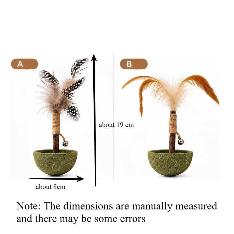 Catnip Feather Tumbler Cat Toy Self‑entertainment Relief Boredom Cat Stick Durable Interactive Pet Toy for Kitten Quake