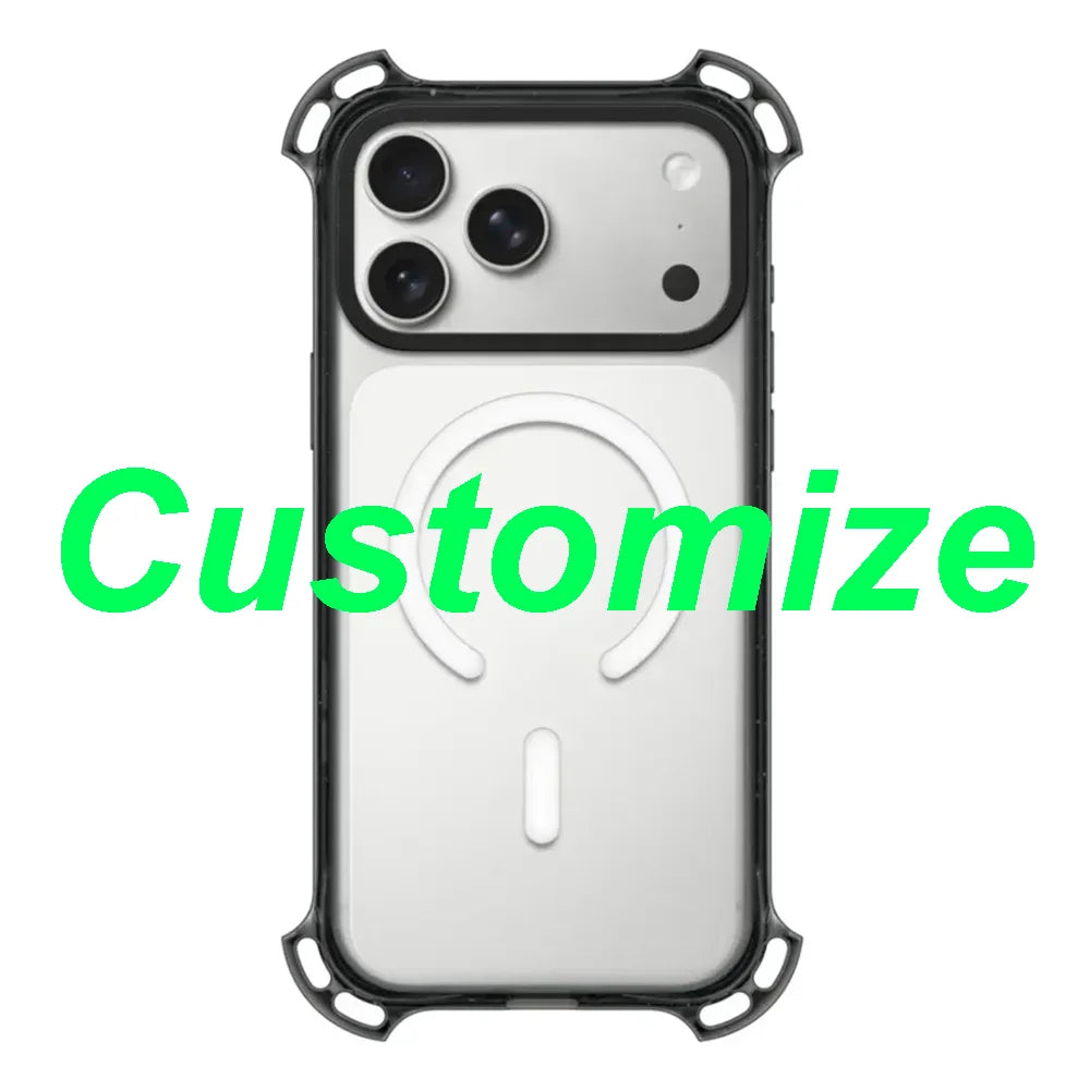 Custom 4 Corner Magnetic Protective Phone Case Cover for IPhone 13 14 15 16 17 18 Pro Max Case for IPhone 18Pro Quake MagSafe for iPhone 18 Pro
