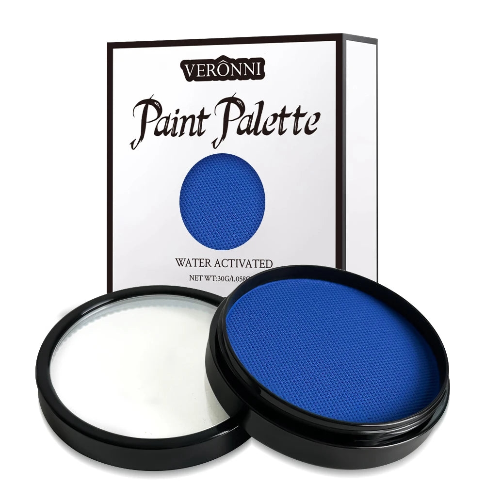30G Water Solubility Monochromatic Body Paint Black And White Makeup Face Paint Halloween Party Waterproof Makeup Body Painting Quake 30g blue