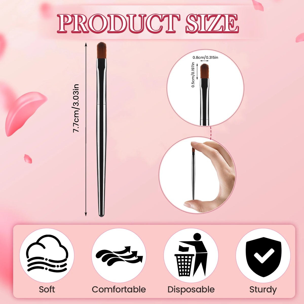 50/100Pcs Disposable Lip Brush Gloss Wands Applicator Makeup Cosmetic Brush Lip Liner Brush Eyeliner Brush Makeup Tools Quake