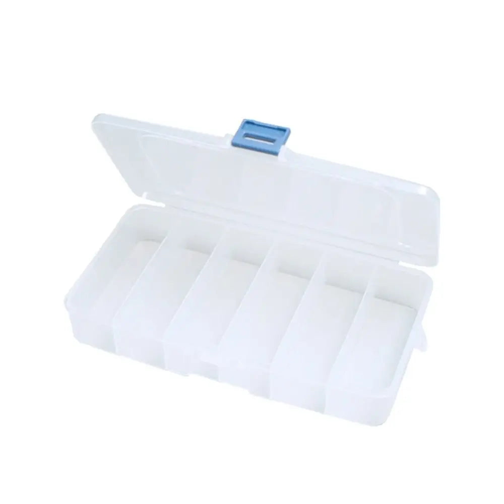 5/6-grid Portable Clear Plastic Storage Box Hair Clips Jewelry Accessories Organizer Household Travel Supplies With Dust Proof Quake