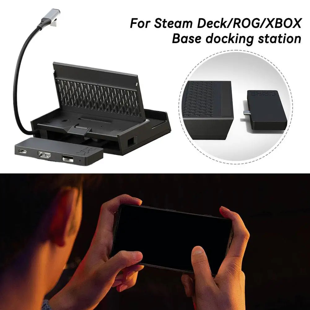 Modular Dock for Steam Deck OLED ROG Ally X XBOX Portable Base USB C Hub with 2.5mm Case Compatible Connector Extension Dock Quake