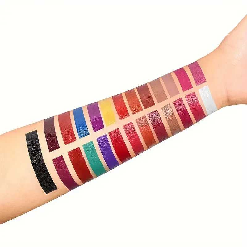 25-Color Lipstick Palette Long-Lasting 24-Hour Wear,Waterproof and Smudge-Proof,Multi-Purpose for Lips and Eyes,Valentine's Gift Quake