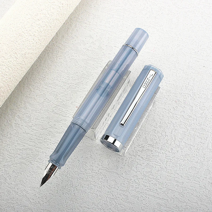 Jinhao 58D Acrylic Fountain Pen Rotating Suction Ink Pen Office School Stationery Quake 58D EF0.38MM