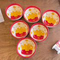 3/6 Pcs-Cute French Fries Shaped Ceramic Square Small Dishes, 3.7 Inches,Soy Sauce/Desserts/Ice Cream, Dishwasher Microwave Safe Quake 6 Dipping Dishes