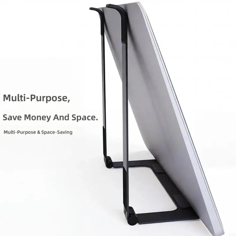 Laptop Stand for Desk with Hinged Folding Frame, Carbon Steel Notebook Holder and Open Lower Clearance for Office Study K1KF Quake
