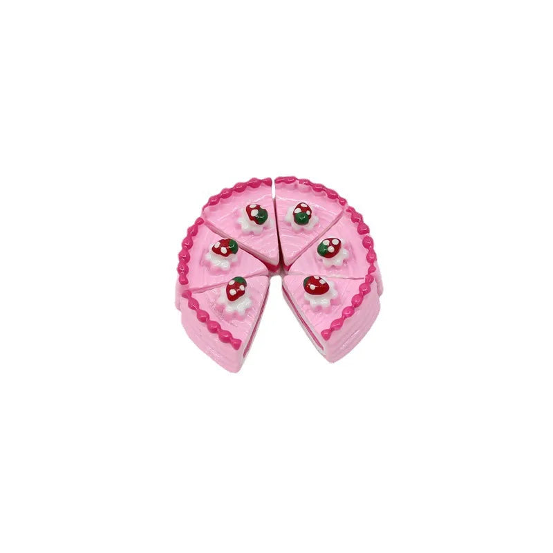 20Pcs Simulation Triangular Sandwich Strawberry Cake Resin Miniature Dollhouse Food Pretend Play Toys For Dollhouse Accessories Quake