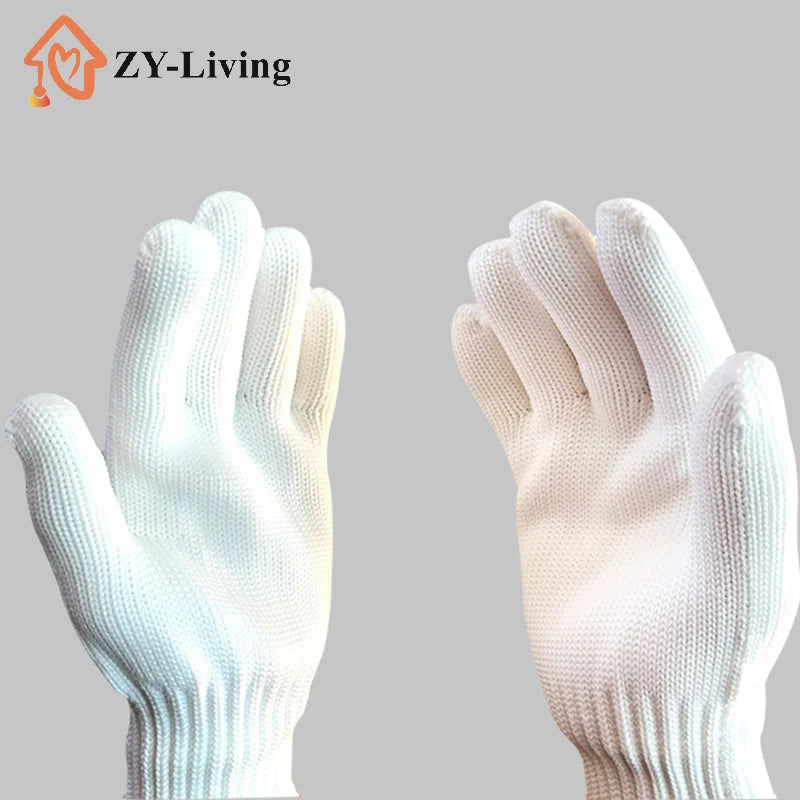 150 Degree High-temperature Heat Resistant Anti Burn Heatproof Gloves Oven Kitchen White Gloves Insulation Workshop Mould Gloves Quake