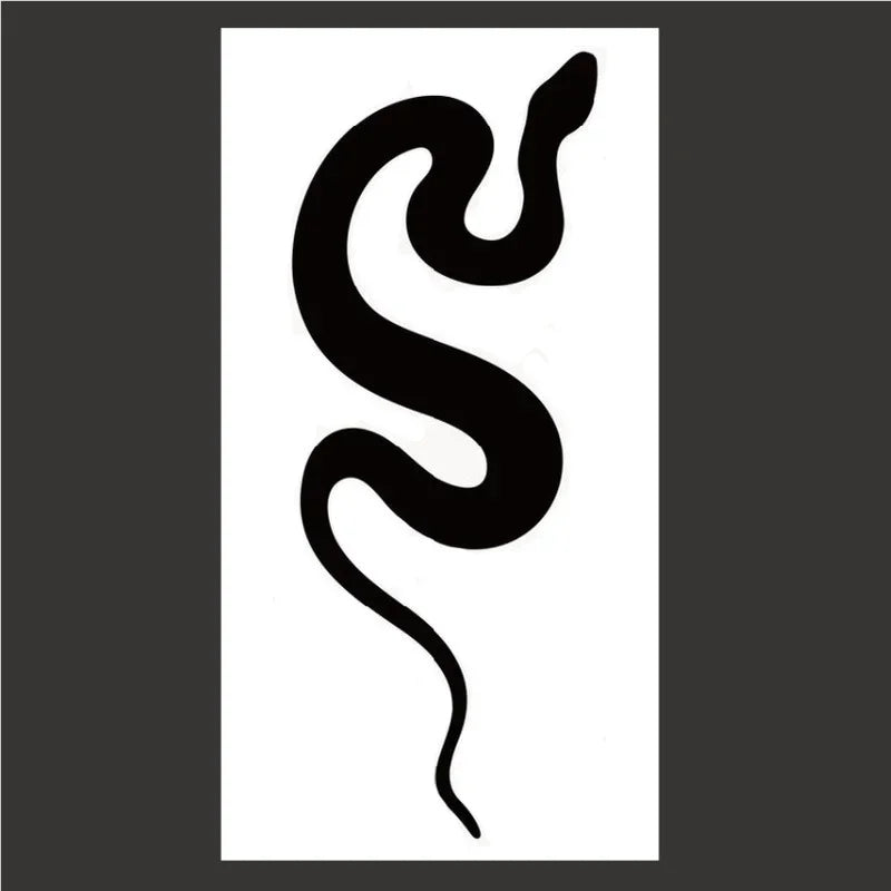 Black Snake Temporary Tattoo Stickers for Women Men Body Waist Lating Waterproof Fake Tattoo Dark Wine Big Size Snake Tattoo New Quake