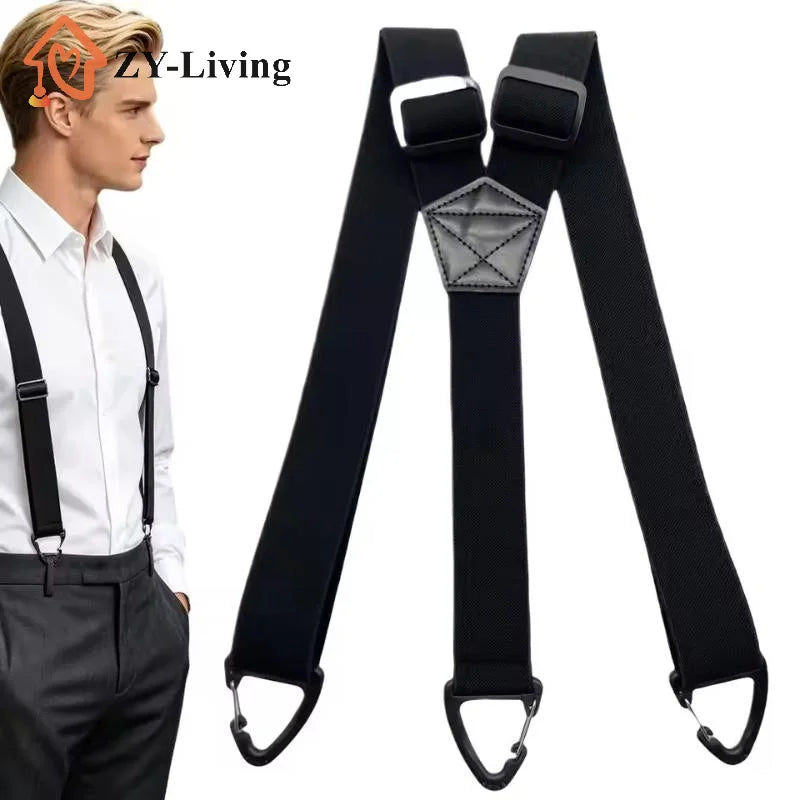 1Pc Y-Type Back Design Tactical Hidden Suspenders For Men Heavy Duty Work Under Clothes Daily Wear Accerssories Quake