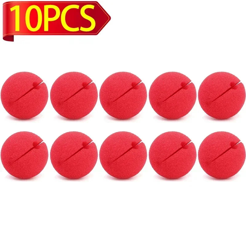 100/1PCS Red Foam Clown Noses Halloween Christmas Party Costume Dress Up Accessories Comedy Show Stage Props Decoration Supplies Quake 10PCS