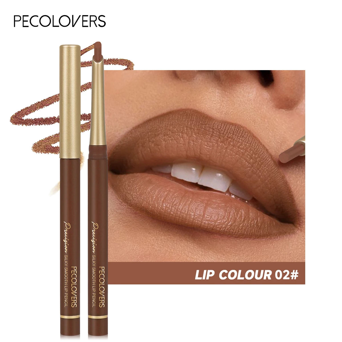 1pc Matte Lip Liner Pencil - Smooth Precision & High Endurance, Long-Lasting Wear, Lip Liner & Lipstick, 6 Shades, Easy To Use Quake 02