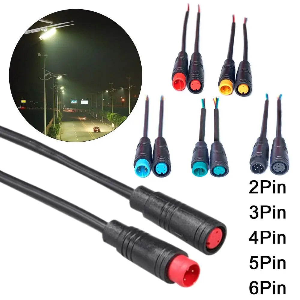 M8 Optional Cable Ebike Accessories Base Connector Waterproof Connector Display Pin 2/3/4/5/6Pin Cable Quake