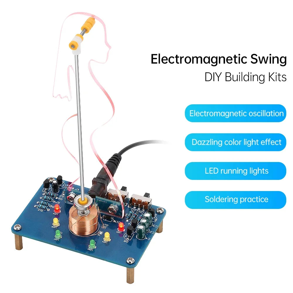 DC5V Electronic Swing Kit Electromagnetic Swing Experimental Circuit Production DIY Welding Kit Loose Parts swing diy swing set Quake