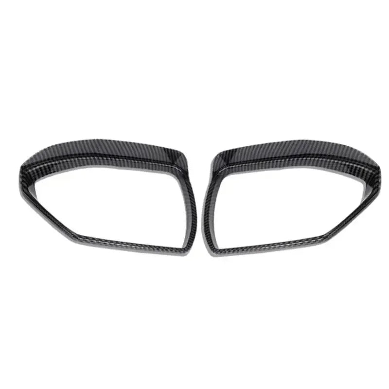 For Hyundai Tucson 2021 2022 2023 Car Rearview Side Mirror Rain Eyebrow Shield Cover Frame Sticker Protector Exterior Carbon Quake Carbon