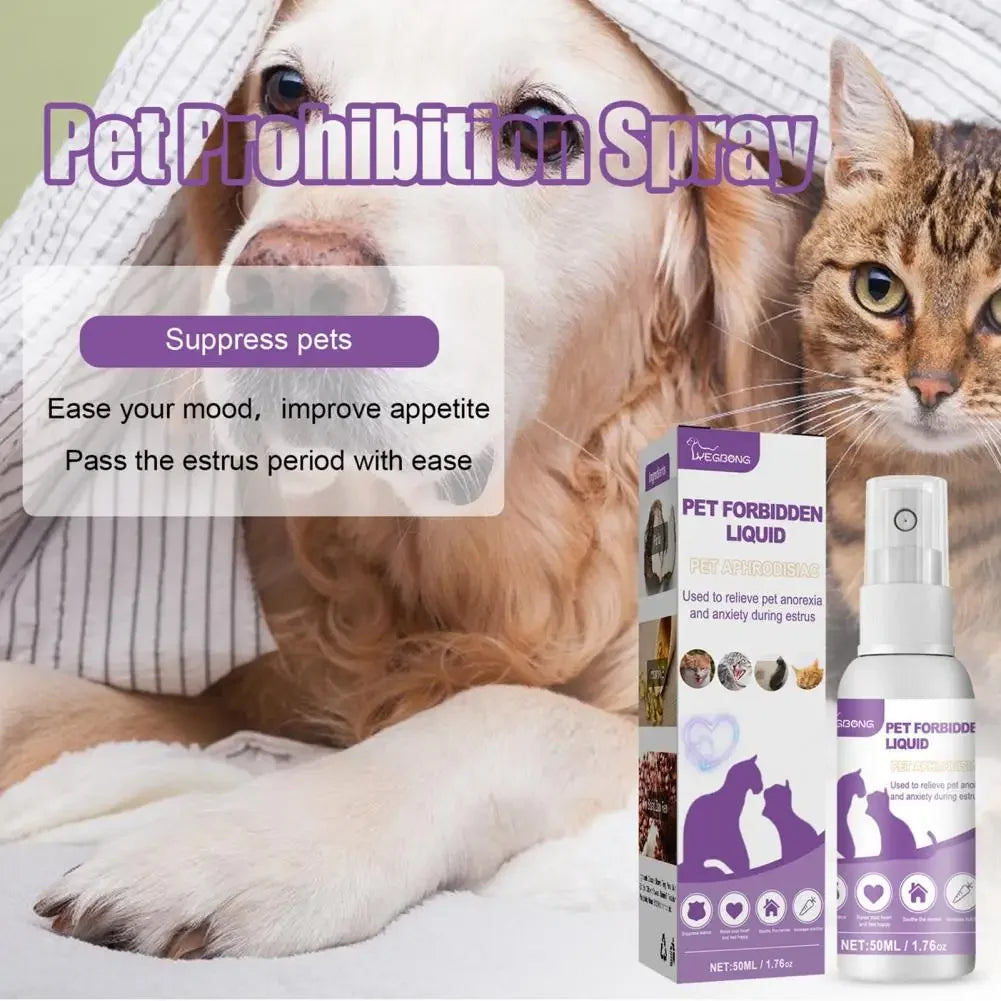 Great Pet Prohibition Spray Prevent Howling Improve Appetite Lightweight Cat Calming Pheromone Travel Spray Quake