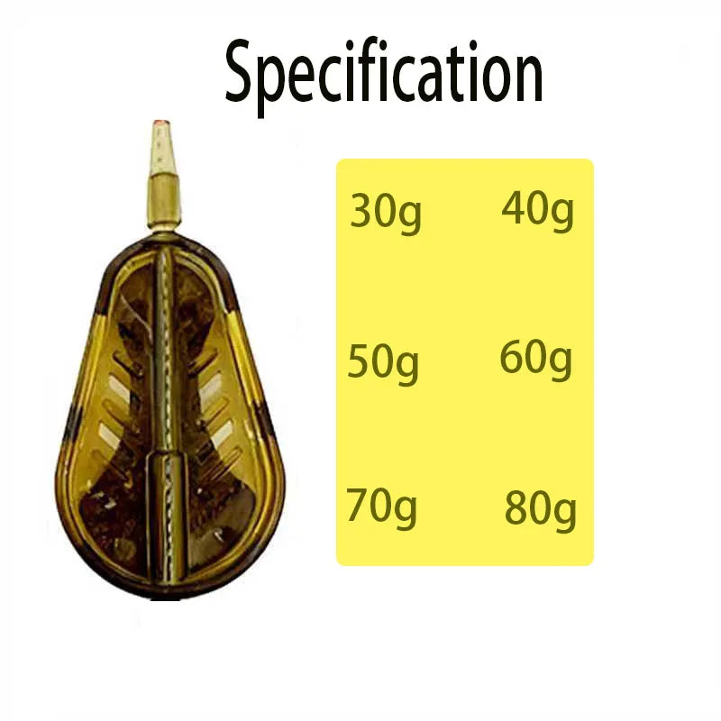 Carp Fishing Inline Method Feeder Rig Set - Pre-Assembled Heavy-Duty Weighted (30g-80g) with Inline Feeders for Freshwater/Saltw Quake