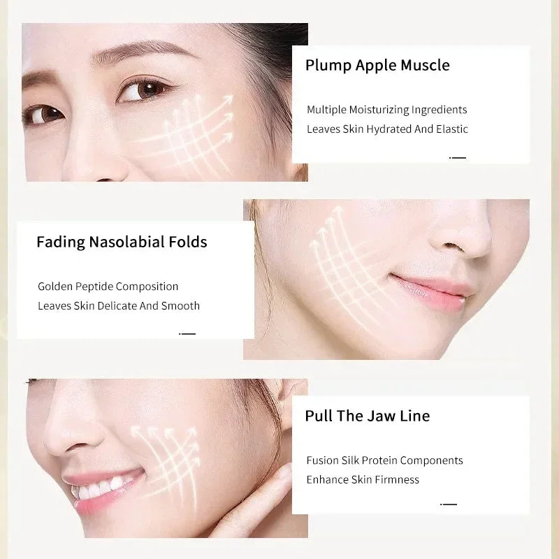 Soluble Face Lifting Threads Collagen Facial Essence Protein Peptide Gold Silk Wire Face Serum for Anti-Aging Firming Skin Quake
