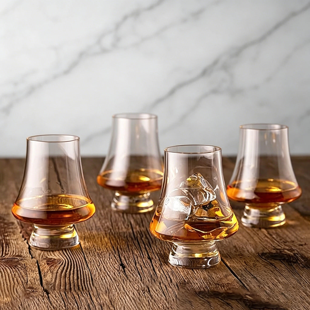 YWDL 250ml Lead Free Crystal Whiskey Glasses Scotch Bourbon Tasting Glass Set Glass Tumbler For Whisky Cognac Brandy Cocktail Quake