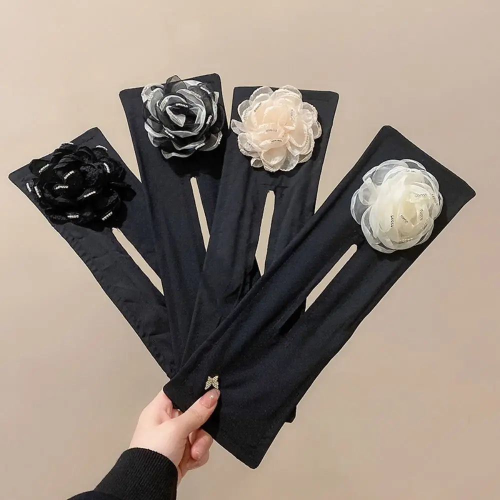 Hair Bun Maker Big Camellia Flower Flexible Donut Bun Lazy Curler Clips French Twist Hair Tie Hair Styling Accessories Quake