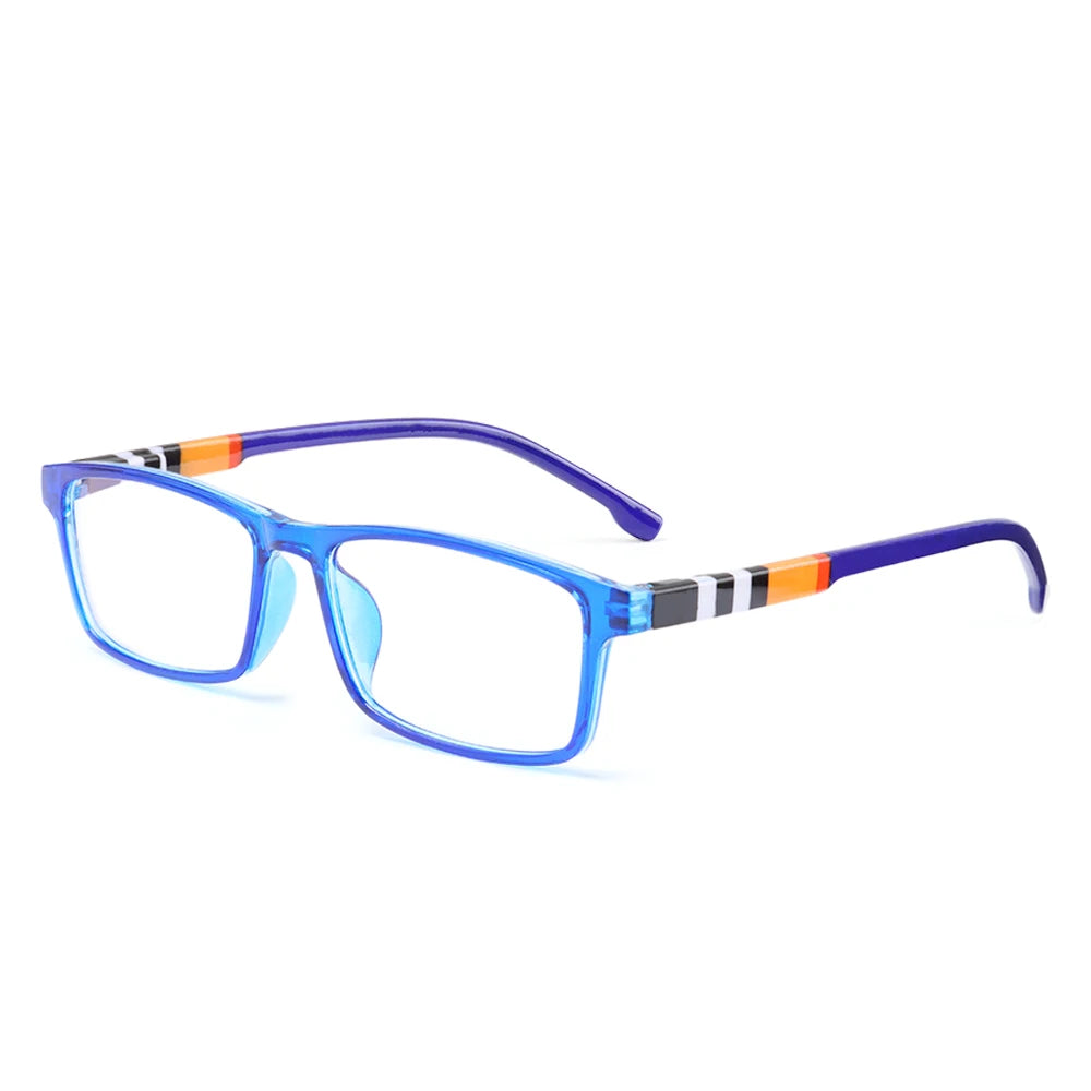 New Anti-Blue Light Reading Glasses for Women Men Fashion Striped PC Frame Readers Eyewear Eye Protection Presbyopia Eyeglasses Quake blue +200
