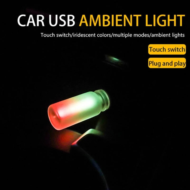 LED Frosted Glass Design Touch Control Ambience Light USB Power For Automotive and Indoor Decor Lighting Solution H8WE Quake