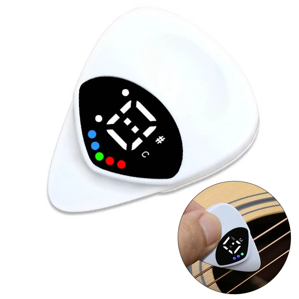 2-in-1 Guitar Picks Tuner Tunning For Acoustic Electric Guitar Bass Mandolin Muscial Instrument Accessories Guitar Tuner Quake