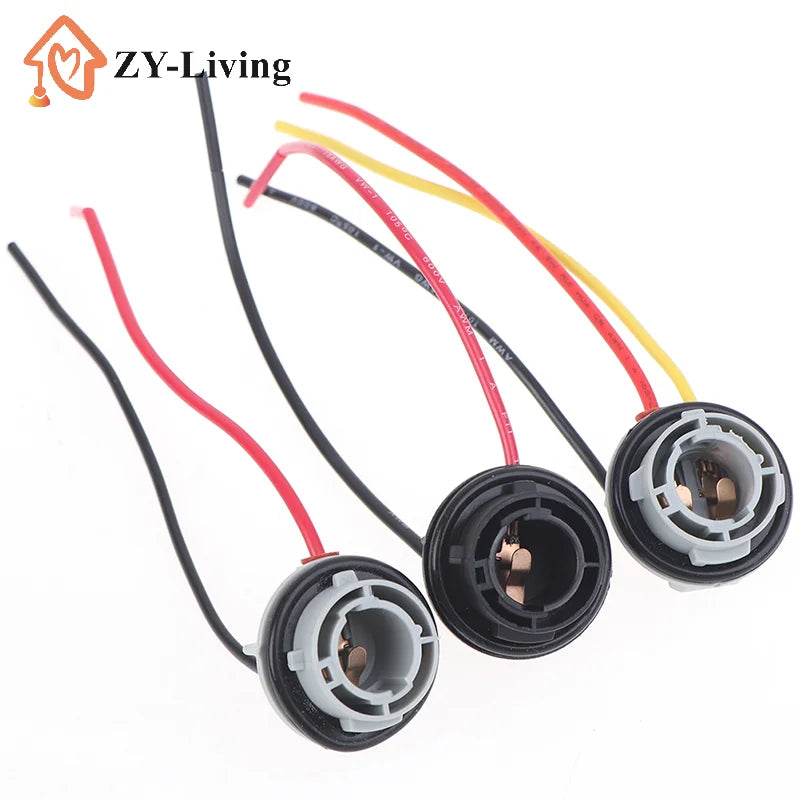 2Pcs 1156 1157 Bulb Socket BAY15D Lamp Holder P21/5W Adapter Base Connector Quake